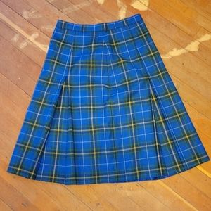 Vintage Tartan Plaid Wool Skirt Size M
